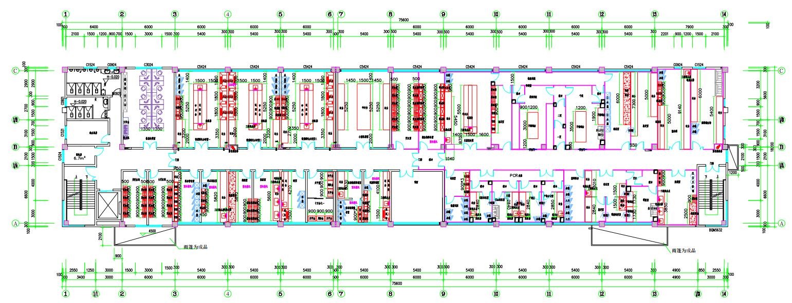 食品檢測實(shí)驗(yàn)室建設(shè)平面布局圖